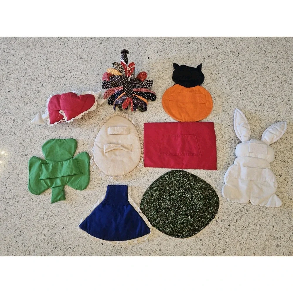 Vintage Whisk Broom Covers Holiday Calendar Handmade Kitchen Decor 9